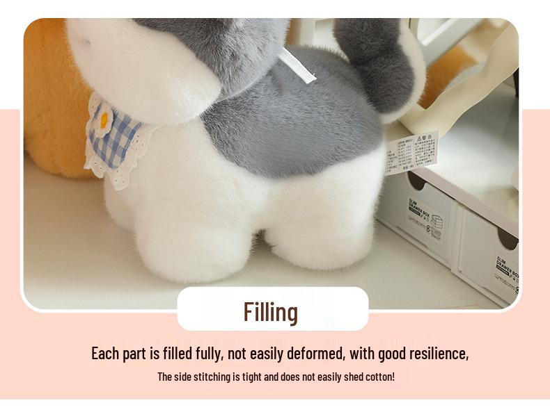 Плюшевая игрушка щенок дун-дун: Золотистый ретривер и хаски спящая кукла подарок для девочек