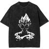Anime Dragon Ball Majin Vegeta Printed Tshirt Mens and Womens Washed Tshirt High Quality Vintage Cotton Tshirt Tops