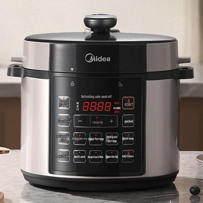 Midea 5-литровая электрическая скороварка с двумя чашами, многофункциональная, с китайской вилкой (адаптер в комплекте)