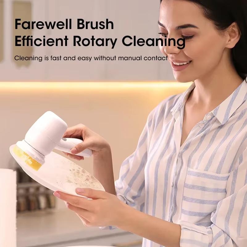 Powerful High-Efficiency Portable Wireless Electric Cleaning Brush USB Rechargeable Multi-Function for Kitchen Bathroom Balcony