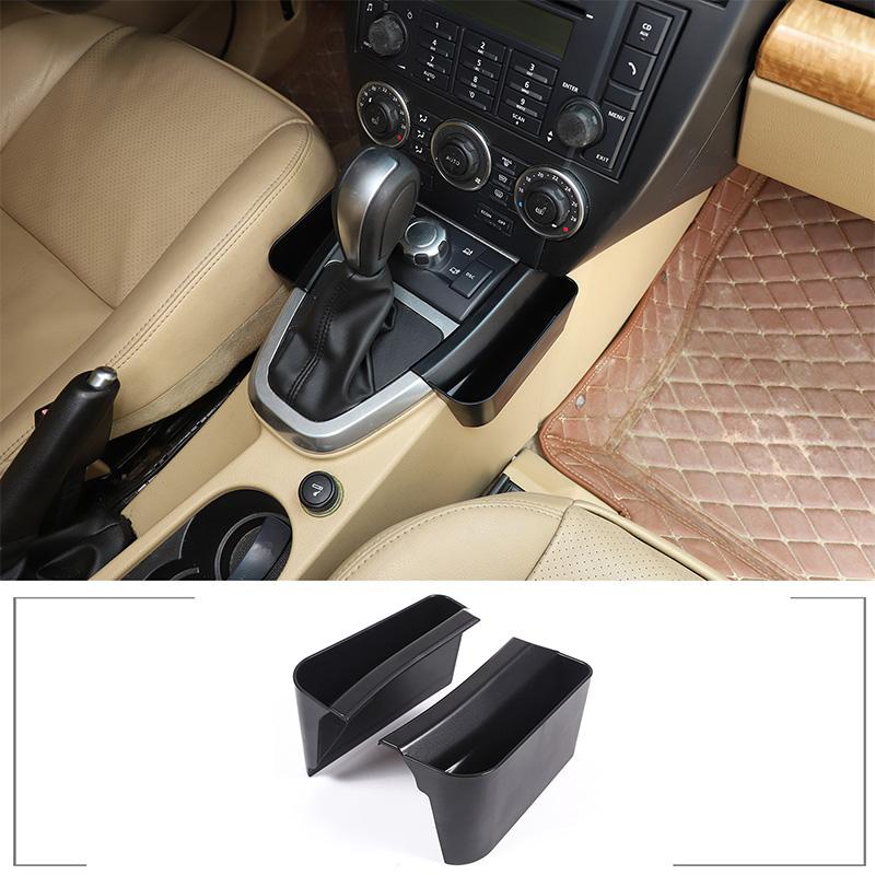 Для Land Rover Freelander 2 2007-12 ABS Черный Центральная консоль автомобиля Обе стороны Многофункциональный ящик для хранения Аксессуары для интерьера автомобиля