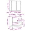 2 Piece Bathroom Furniture Set Smoked Oak Wood Based Panel