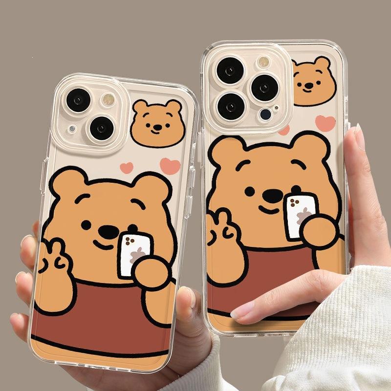 Винни-Пух applies to Чехол для мобильного телефона Apple 15 iphone14promax всесторонний 12/11 силиконовый 13 прозрачный 7.