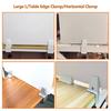 Aluminum Alloy Glass Clamp Black White Silver Privacy Screen Clip Durable Partition Clamp  Desk