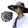 Cooling Fan Hat Clip-on Air Cooler Fan Strong Airflow Low Noise Mini Size Rechargeable Outdoor Wide Brim Hat Solar Fan