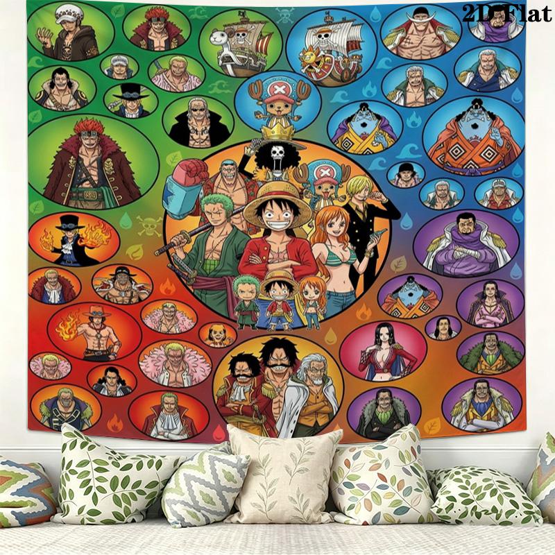 Настенный гобелен с артом по One Piece, эстетичный настенный подвес, тканое одеяло с принтом, декоративные гобелены для спальни, гостиной, домашнего декора