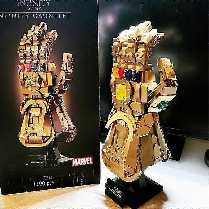 590 шт. Перчатка Бесконечности Таноса Игрушки-конструкторы для мальчиков Коллекционные модели Украшение