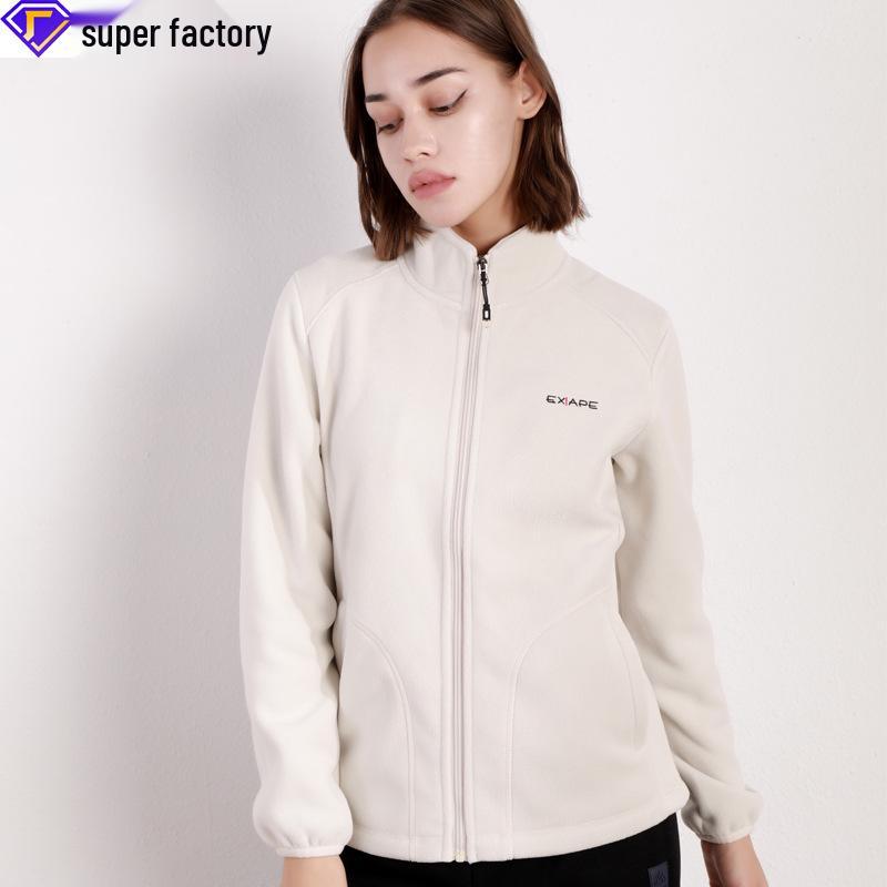 Unisex Cross-Border Winter Logo Fleece Jacket for Hiking & Mountaineering