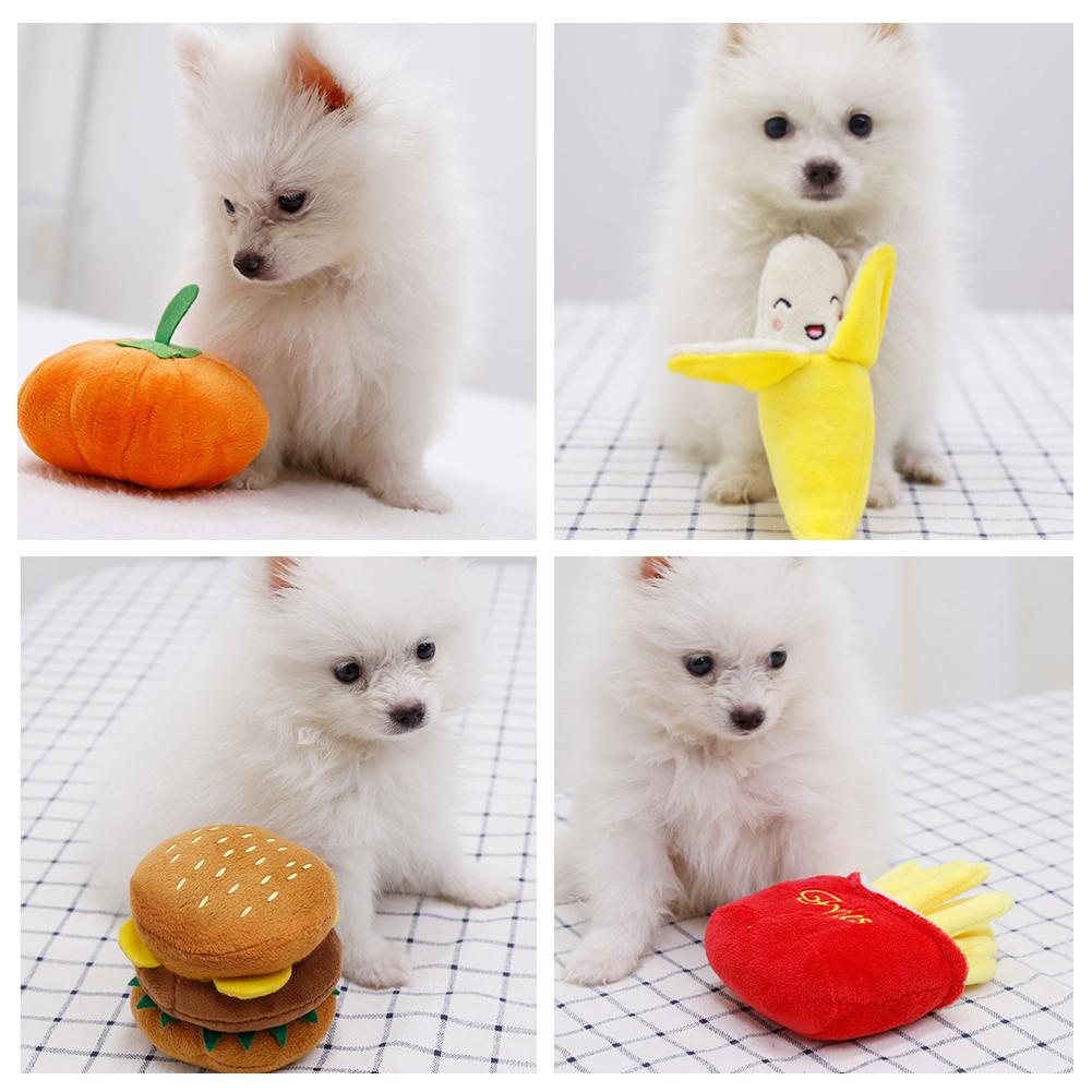 Мягкая пищащая игрушка, игрушки для собак, устойчивая к укусам, чистая игрушка для жевания собак, мяч для дрессировки щенков, фрукты, мультфильмы, животные, товары для домашних животных