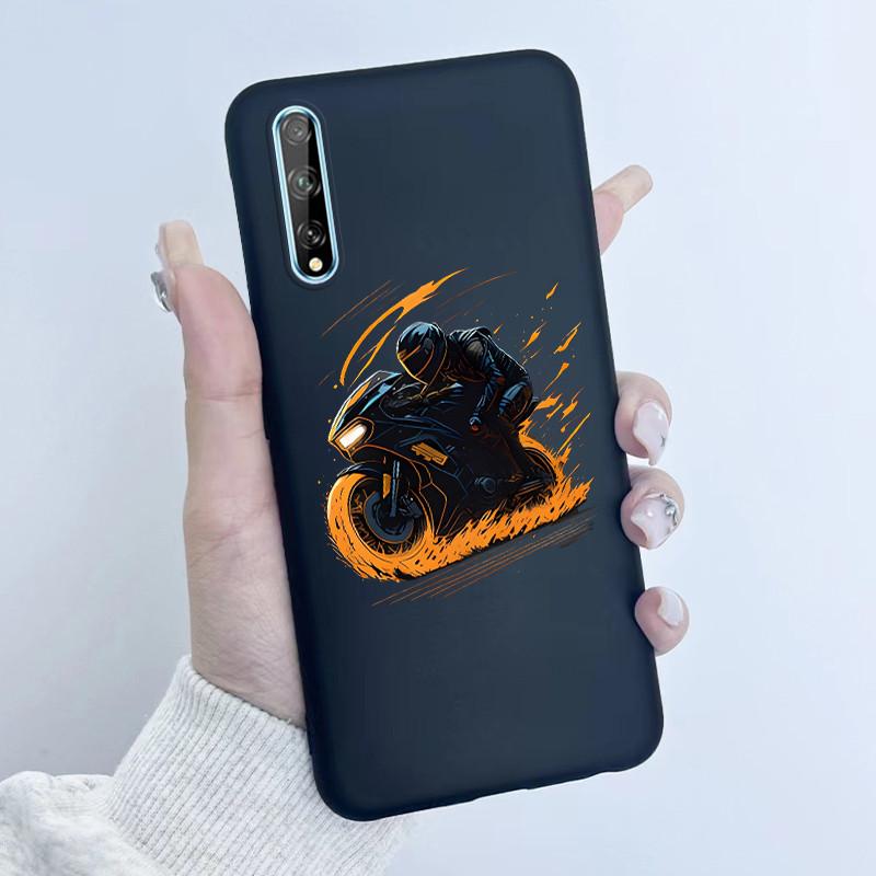 Чехол для телефона Huawei Y8p Дизайн 'Девочка с цветами' Мягкий силикон ТПУ Задняя крышка для Huawei P Smart S Y 8p HuaweiY8p AQM-LX1 Чехлы