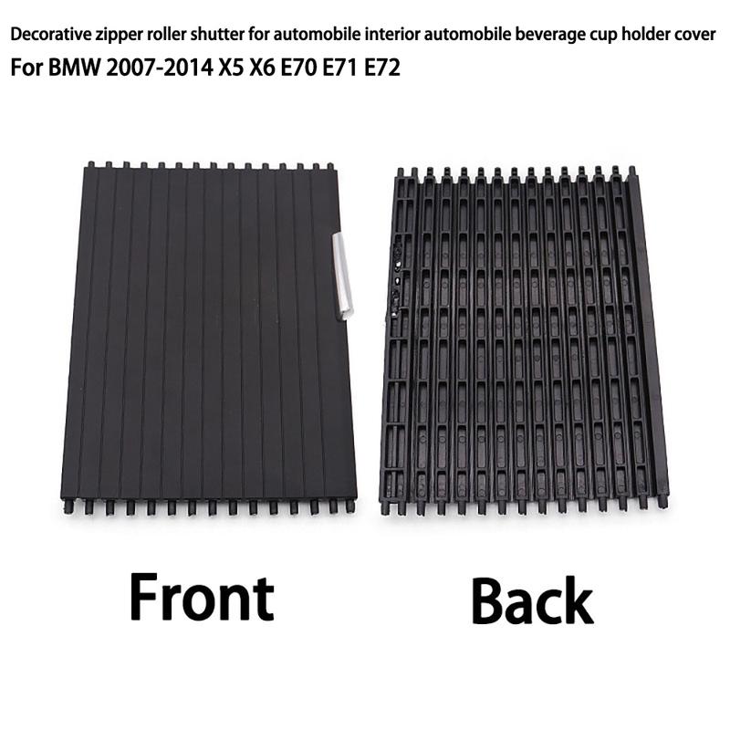 Interior Water Cup Rack Car Center Console Cover Slide Roller Blind Car Mounts Drinks Holders For BMW X5 E70 X6 E71 51166954943