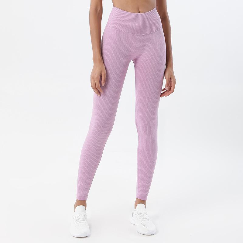 Seamless Yoga Pants for Women, Moisture-wicking Fitness Pants, Tight-fitting High-waisted Arm-lifting Trousers for Women