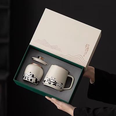 Чашка для чая с разделителем и крышкой-фильтром, керамическая, для домашнего офиса, личная чашка для воды, симпатичная для мужчин и женщин