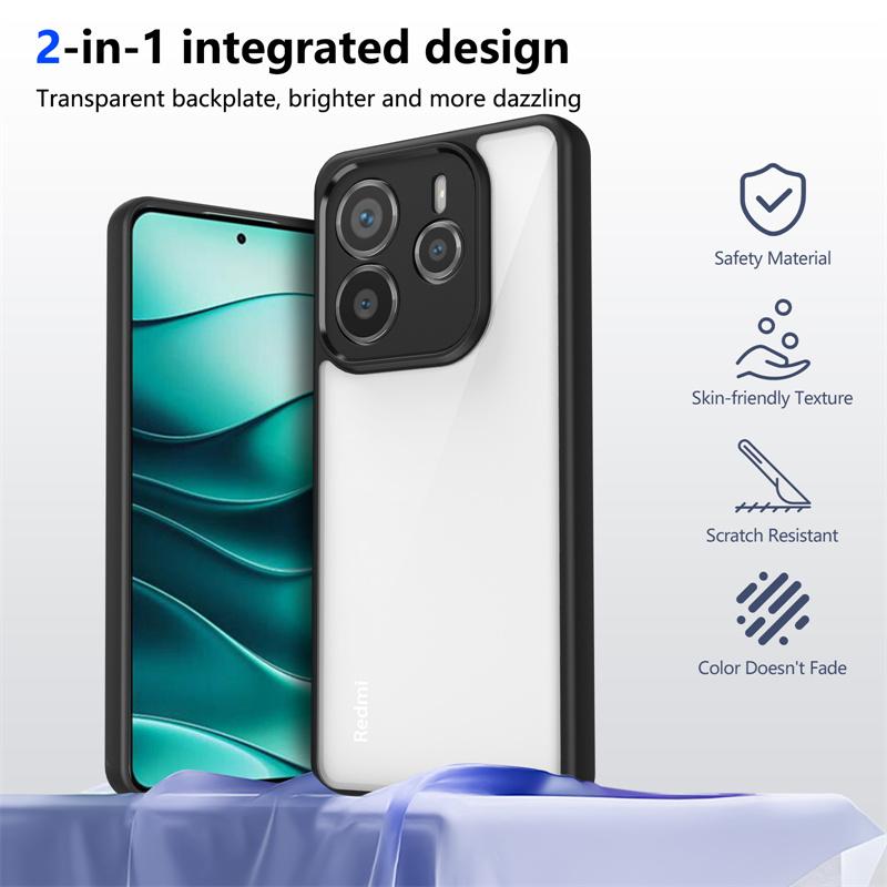 Высококачественный прозрачный акриловый чехол для задней панели Xiaomi Redmi iPhone Samsung для Redmi Note 14 13 Pro 12 11 10 14C 13C 12C A4 A3 A2 чехол из силикона TPU