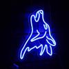 Неоновая вывеска Волк Синий светодиод Милый волк Неоновый свет Настенный декор Неоновая трубка Диммируемая неоновая вывеска для спальни Зоомагазин Детская комната Украшение Светящийся День рождения