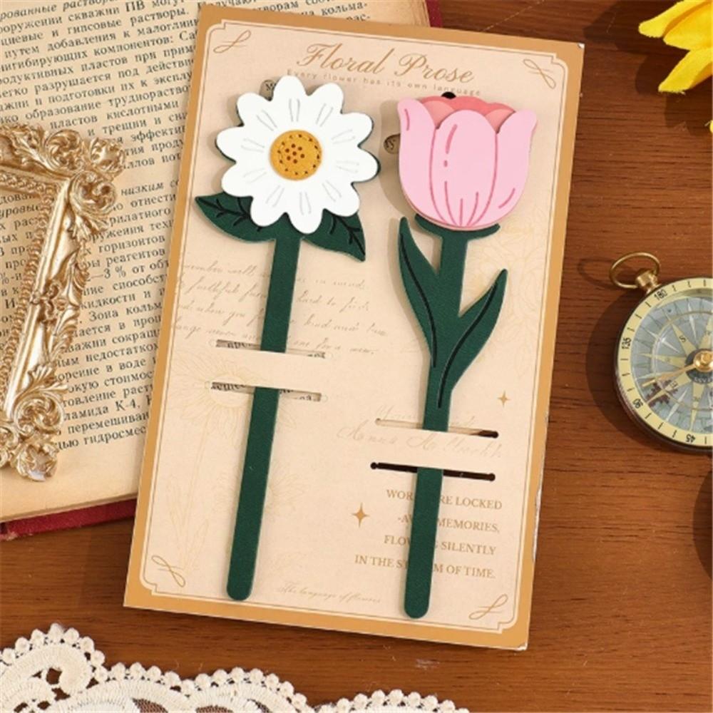 3D Embossed 3D Floral Bookmarks Creative Page Clips Cute Leather Bookmarks  Book Lovers