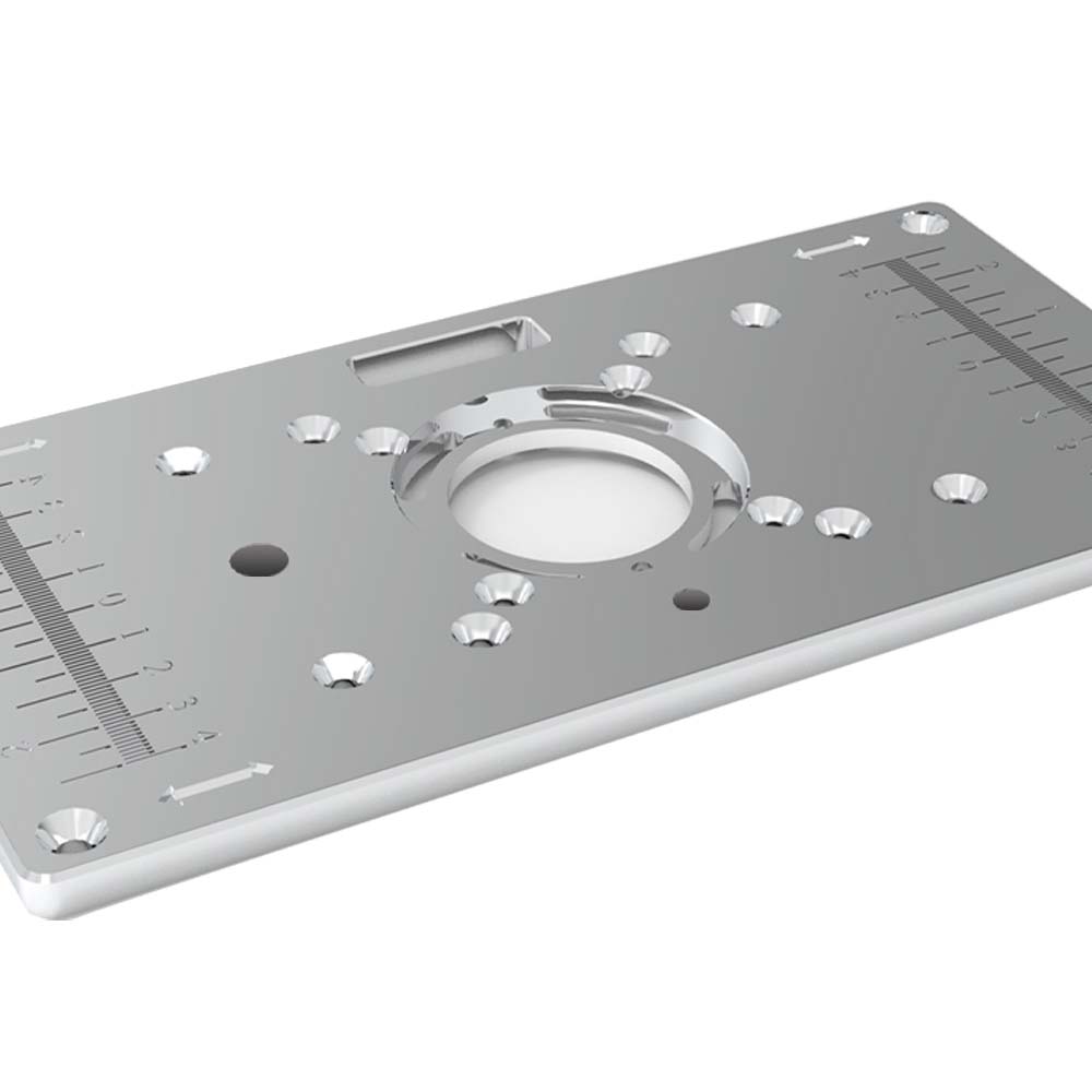 Aluminum Router Table Flip/Insert Plate with 4-Pack Router Insert Rings-Durable&Lightweight Wood Router Tool
