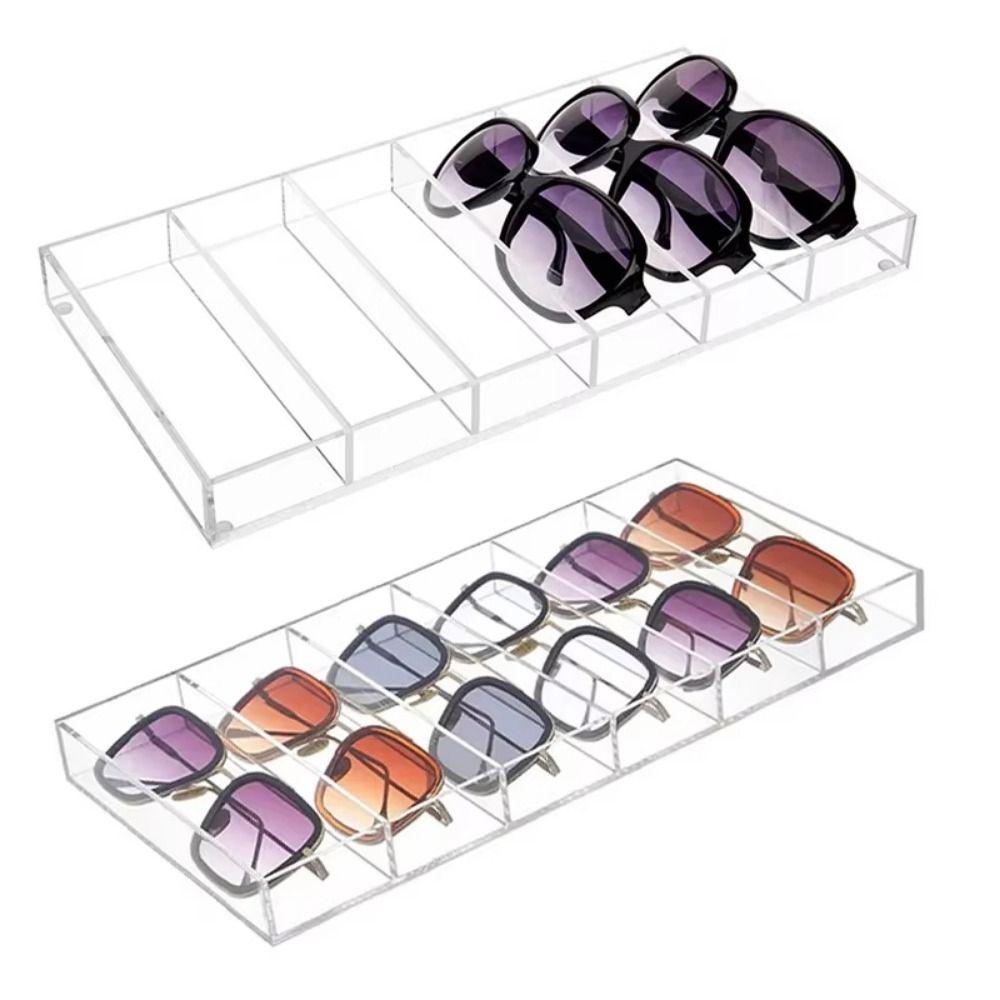 Reusable Clear Sunglass Holder Smooth Edge Design Glasses Storage Case Jewelry