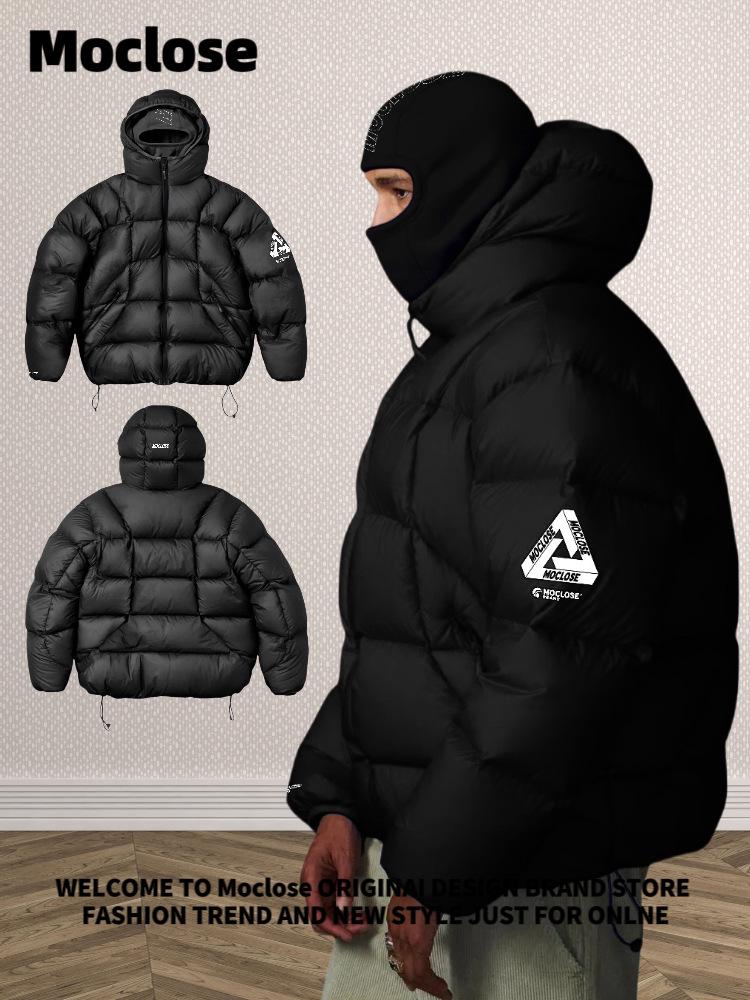 Унисекс Худи-куртка Moclose Streetwear из Хлопка со Стоячим Воротником и Маской - Осень/Зима.