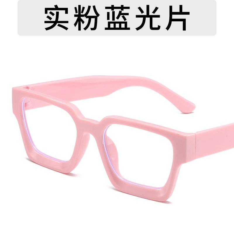 Retro Texture Square Frame Eyeglass Anti-Blue Light Computer Eyeglass For Women Men Plain Glasses Vintage Optical Eyeglasses
