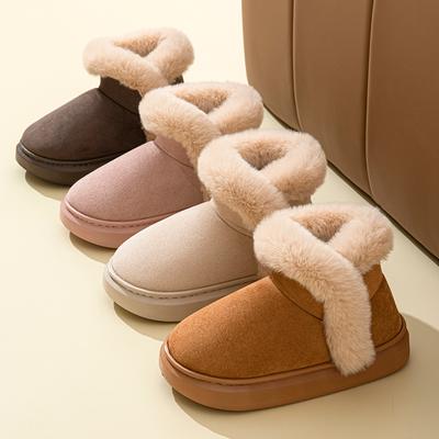 Женские ботинки корейской версии, зимние ботинки 2024 года, новые толстые подошвы, плюшевые, холодные, нескользящие, удобные, теплые, короткие, хлопковые, ботильоны