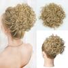 XINRAN Synthetic Elastic Drawstring Loose Wave Curly Ponytail Extensions Short Curly Hair Bun for Women Wear Use