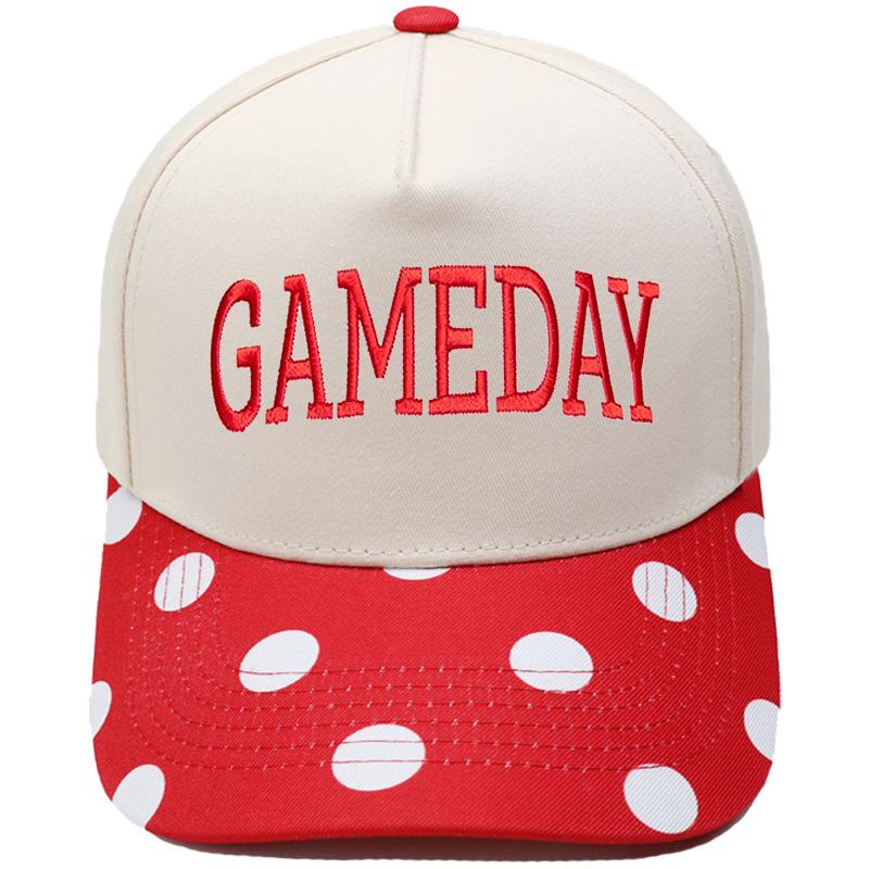 GAMEDAY Truck driver hat embroidered retro striped color matching baseball cap European and American men's and women's casual hat