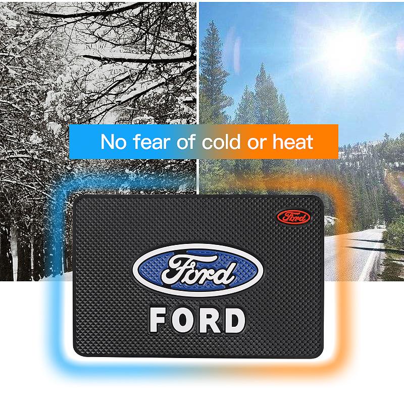 Car Dashboard Non-slip Mat Phone Key Storage Pad Car Accessories For Ford ST Line Focus Mustang Fiesta Puma Ranger Kuga MK7 MAX