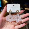 Korea Dongdaemun Ins Mori Flower Petal Earrings, Fresh Versatile Stud Earrings, Femininity Resin Flower Earrings
