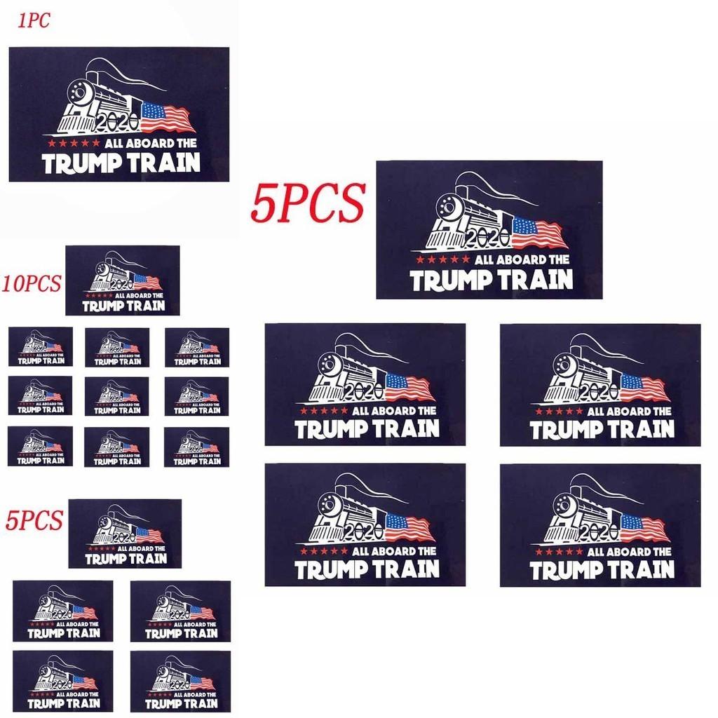 Trump Donald 10pcs Bumper Sticker 2020 All Aboard The Trump Train Car Stickers