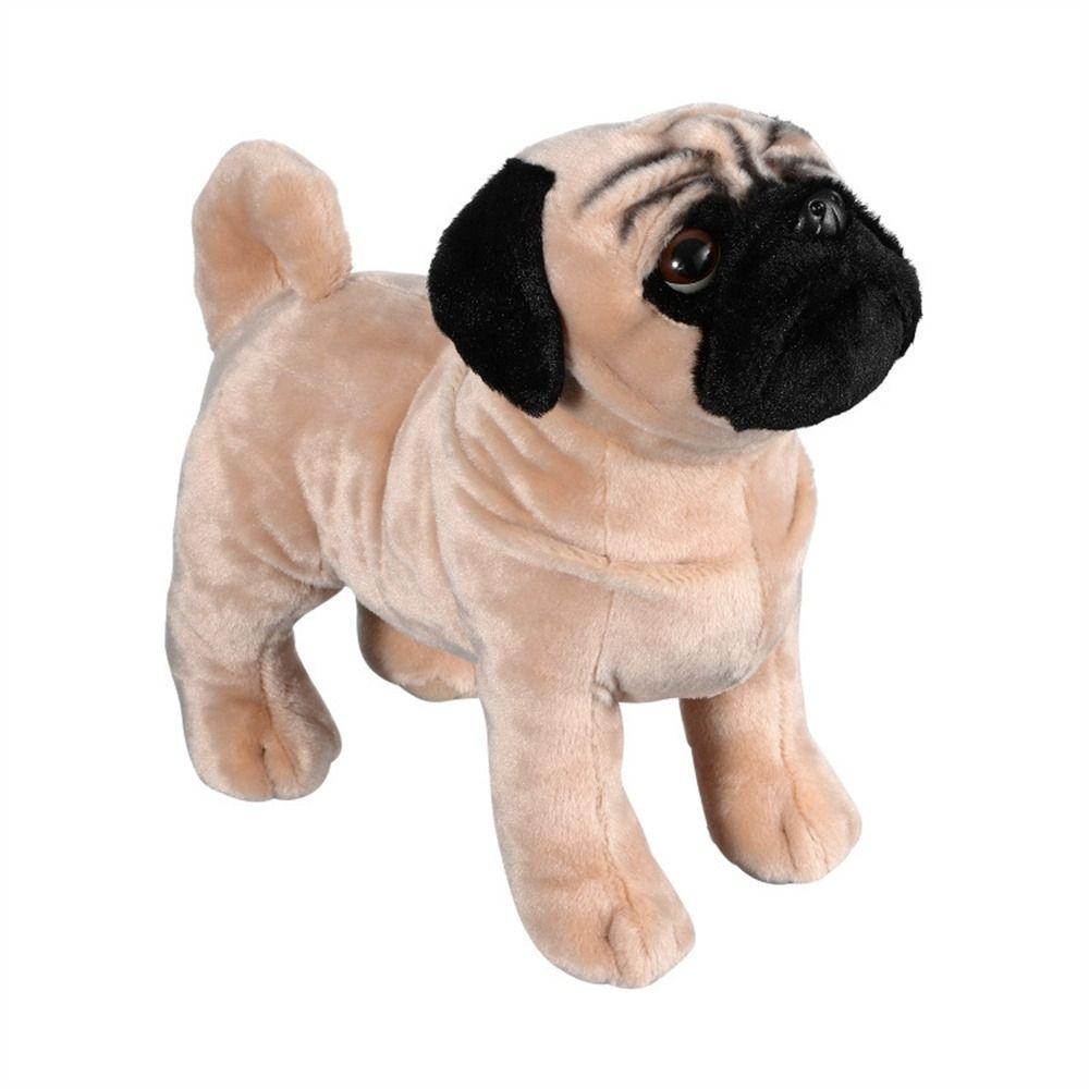 Gifts 33cm Lifelike Dog Stuffed Toy Realistic Plush Dog Plush Toys Stuffed Animals Pug Dog Plush