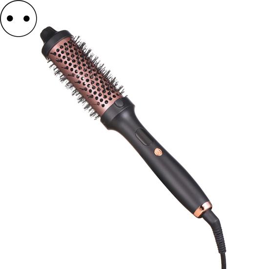 Wired Curling Brush 38MM LED Display Thermal Brush Fast Heating Negative Ion Round Brush Electric Hair Straightening Curling Wand Tools