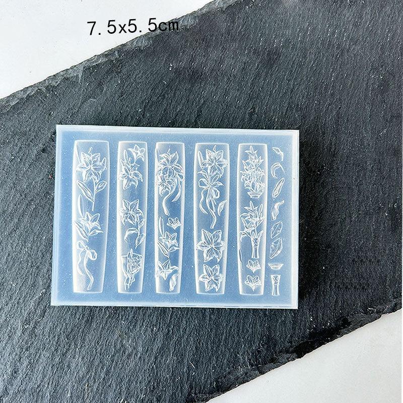 3D Фруктовый силиконовый молд для ногтей Сладкие лепестки цветов Ногти феи Шаблоны DIY Декор для нейл-арта Шаблон для маникюра для нейл-шармов