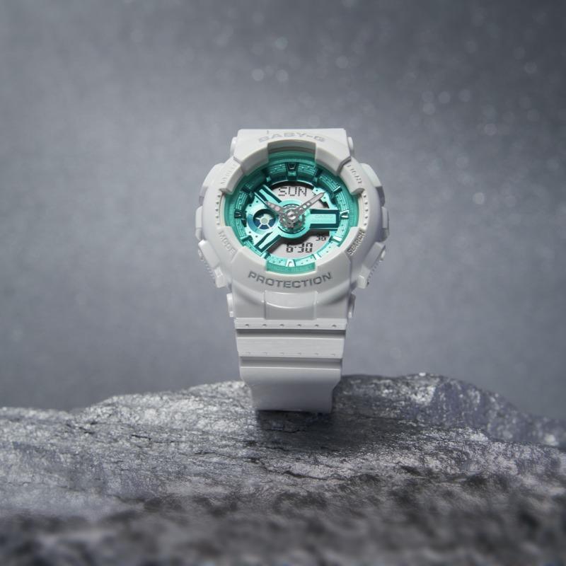 Casio Мужские Аналоговые Кварцевые Часы BA-110XWS-7A из Смолы, Водонепроницаемые до 100 м, Ударопрочные