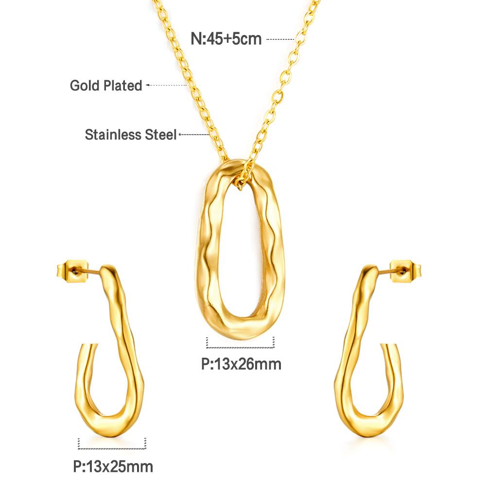 LUXUKISSKIDS Нержавеющая сталь Роскошные Дубайские украшения Женский Позолоченный Модный Набор Ожерелье и Серьги Свадебная Опт Циркон