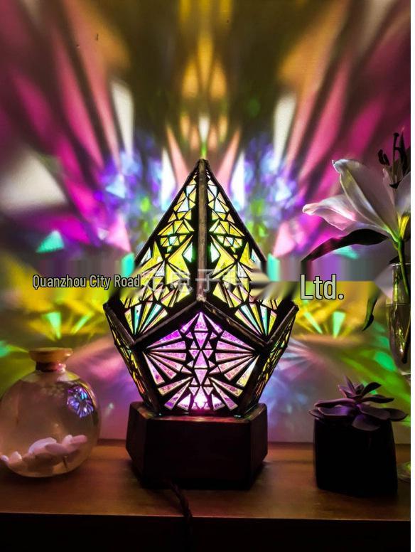 Bohemian LED Fairy Lights & Starry Projection Lamp for Romantic Candlelight Dinner
