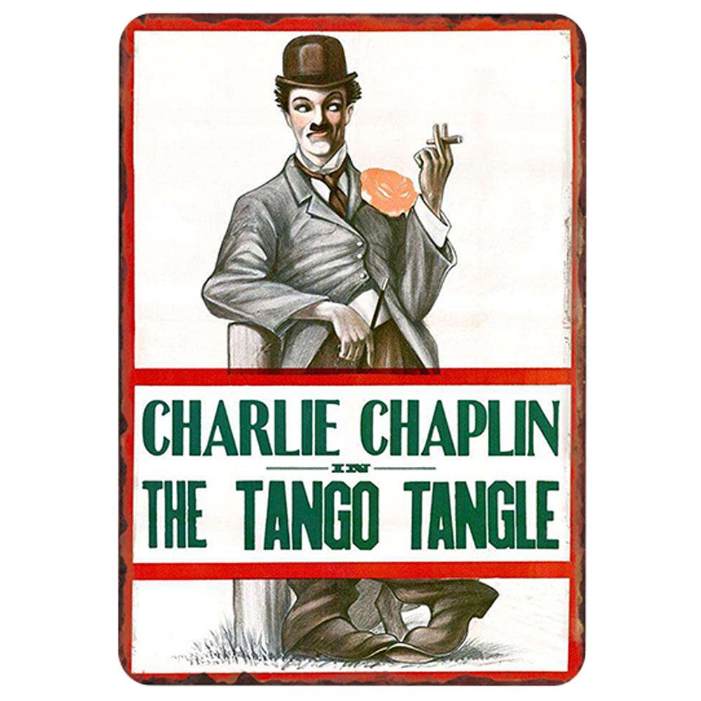 Mfoever Chaplin Винтажный Металлический Жестяной Плакат Шэбби Шик Ретро Жестяные Вывески Табличка Металлический Плакат Спальня Паб Бар Настенный Декор X см