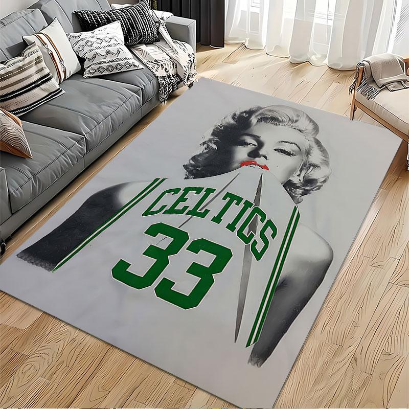 "Retro Celtics 33 Decor Rug" suitable as a non-slip mat for the living room or bedroom sofa
