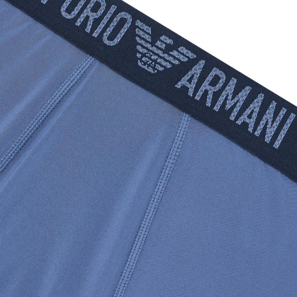 Emporio Armani Эластичные боксеры с логотипом и жаккардовым узором Мужское нижнее белье Индиго EM000363-AF10775-UB068