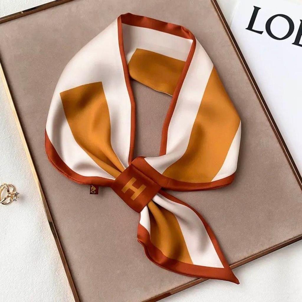 Модный женский шарф на весну и лето, маленькая шелковая сумка с ручкой, головной платок с лентами, маленькие узкие шарфы, шарфы