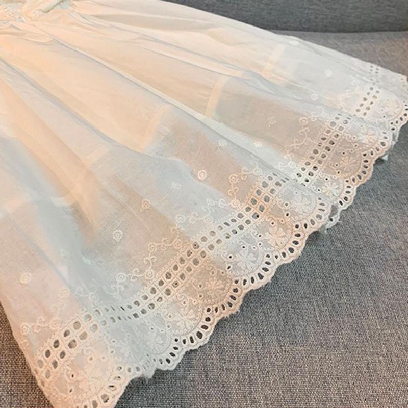 Сарафан для девочек, летнее детское белое кружевное платье