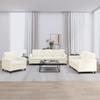 3 Piece Cream Velvet Sofa Set