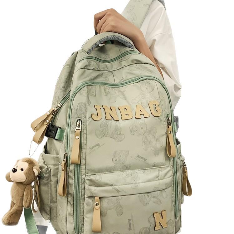 Korean Style Trendy Backpack for Middle & High School Students - Cool Print for Boys & Girls, Ideal for Streetwear & Travel.