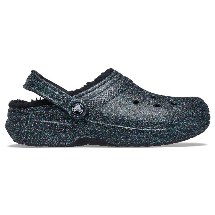 Crocs Классические клоги с подкладкой 'Звездное небо' Черные с блестками Женские 205842-9BD