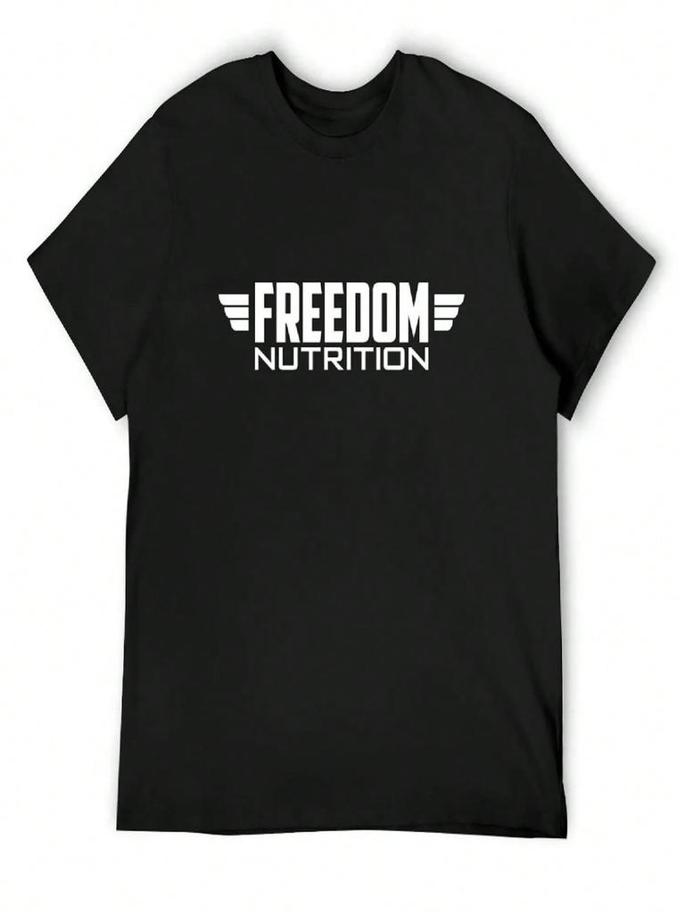 Freedom Nutrition White Logo T-Shirt Plus Size Clothes Blacks Tees Designer T Shirt unisex