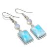 Natural Larimar, Opal Gemstone 925 Sterling Silver Jewelry Earring 1.77" Q7S77