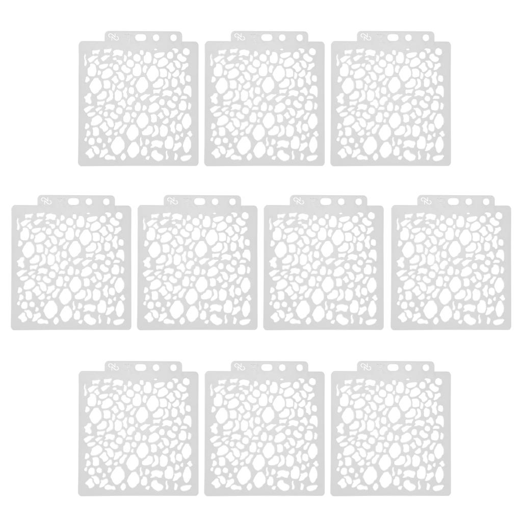 10Pcs Layering Stencils 14x12.8cm Reusable Hollow PET Painting Embossing Templates S137