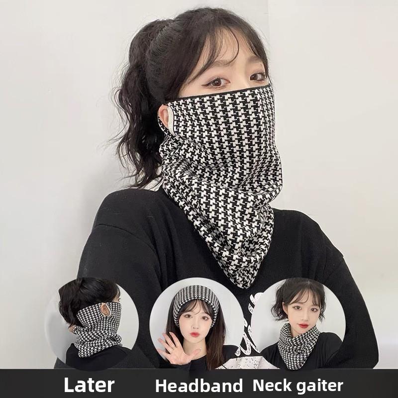 Мужская и женская осенне-зимняя велосипедная манишка для шеи с защитой ушей, ветрозащитная, универсальная, теплая маска для лица