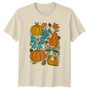 Retro Pumpkin Bow TShirt Autumn Fall Seasonal Gift For Him And Her