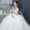 Bridal Dress In White Temperament Style Wedding Lace Embroidery Large Size